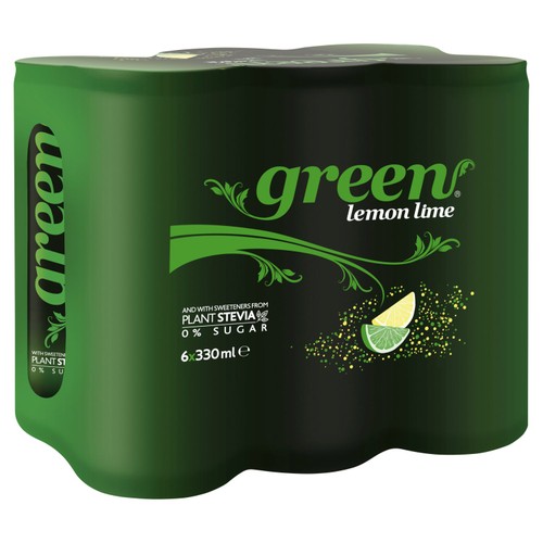 GREEN COLA Green Lemon and Lime carbonated beverage in a can, UK version