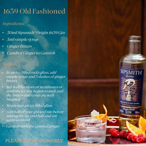 Sipsmith Origin 1639 Gin 70cl