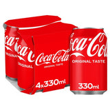 M&S Coca-Cola Original Taste Cola Soft Drink 4 x 330ml- Buy online at McGrocer