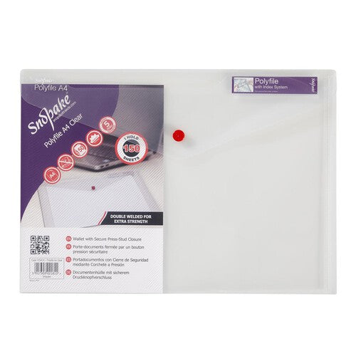 Snopake A4 Polyfile Folder 1 Pack Landscape Clear