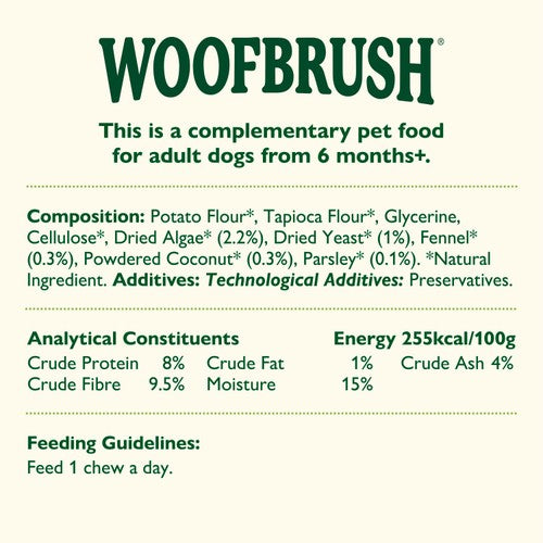 Lily's Kitchen Woofbrush dental chew for small dogs 7 x 22g multipack, UK version