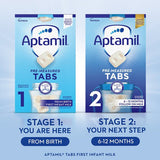 Aptamil 1 First Infant Baby Milk Formula Tabs from Birth 120 Tabs