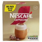 Nescafé Cappuccino instant coffee 12 sachets, imported from the UK