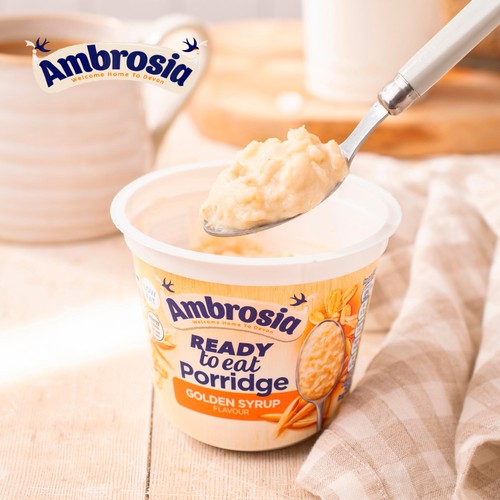 Ambrosia ready to eat porridge pot in golden syrup flavour, 210g - British product