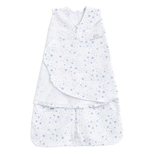 Halo SleepSack 15 TOG 100 Cotton Midnight Moons Blue Swaddle 0-3 mths