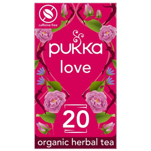 Pukka Organic Love Tea 20 Home Compostable Herbal Tea Bags