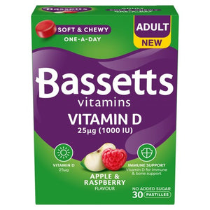 Bassetts Vitamins Adult Vitamin D Apple Raspberry