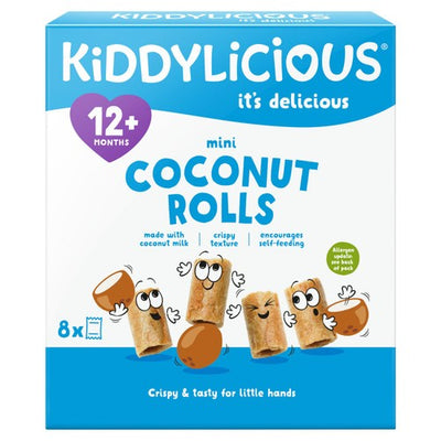 M&S Kiddylicious Original Mini Coconut Rolls Baby Snacks 8 x 7g- Buy online at McGrocer