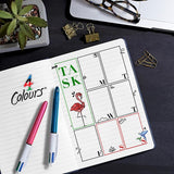 BIC 4 Colours Shine Retractable Ballpoint Pens, Pack of 3