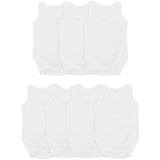 MS Cotton Bodysuits Sleeveless 2-3 Years White