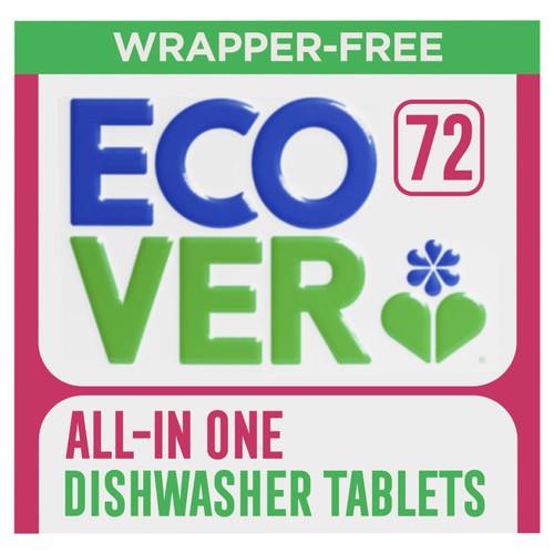 Ecover All-In-One Dishwasher Tablets 72 Tablets