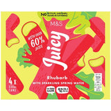 M&S M&S Juicy Rhubarb with Sparkling Spring Water Multipack Carbonated Juice Drink 4 x 330ml- Buy online at McGrocer