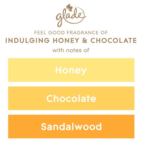 Glade Small Scented Candle, Honey & Chocolate