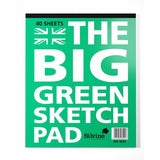M&S Sinclairs Silvine Big Green Recycled Sketch Book 243 x 316mm- Buy online at McGrocer