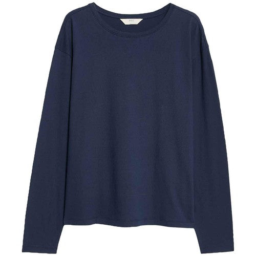 M&S Check Bottoms PJ Set, Extra Large, Navy