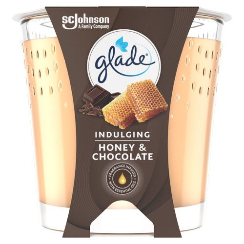 Glade Small Scented Candle, Honey & Chocolate