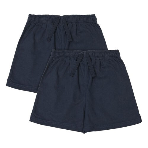 M&S Pure Cotton School Shorts, 7-8 Years, Navy