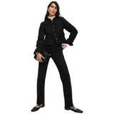 M&S Womens Cotton Rich Joggers, 10, Black