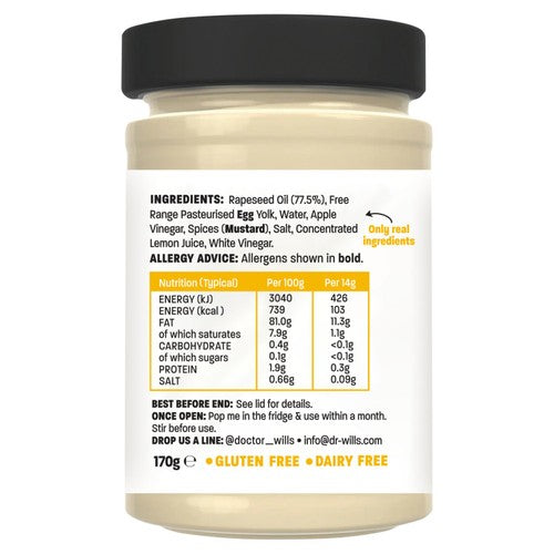 Dr. Will's Classic Mayonnaise 170g - British product