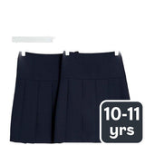 M&S 2Pk Pleated Skirt, 10-11 Years, Navy