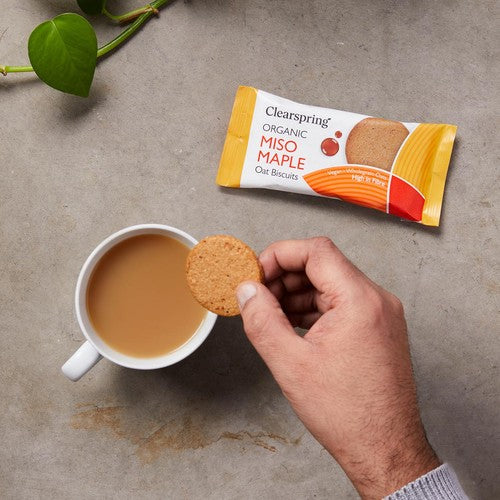 Clearspring Organic Oat Biscuits Miso Maple