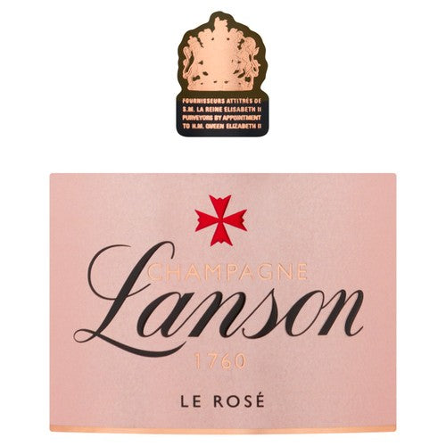 Champagne Lanson Le Rose Label Half Bottle