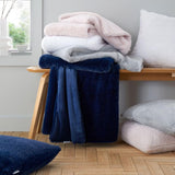 Catherine Lansfield Glamour Fur Throw Silver