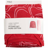 M&S BOW PJs, 7-8 Years, Red