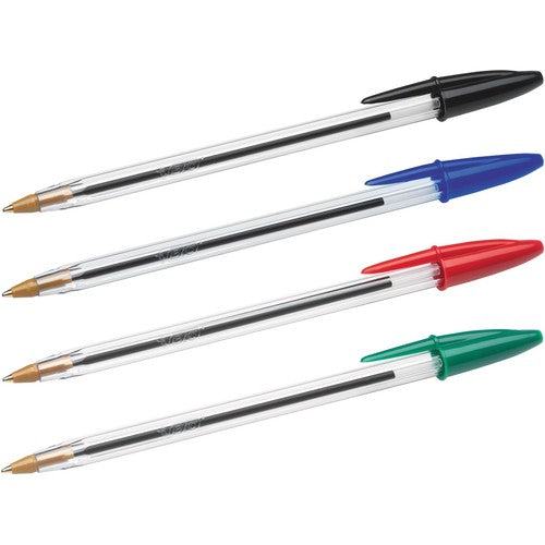 BIC Cristal Original Ballpoint Pens Assorted Box of 4