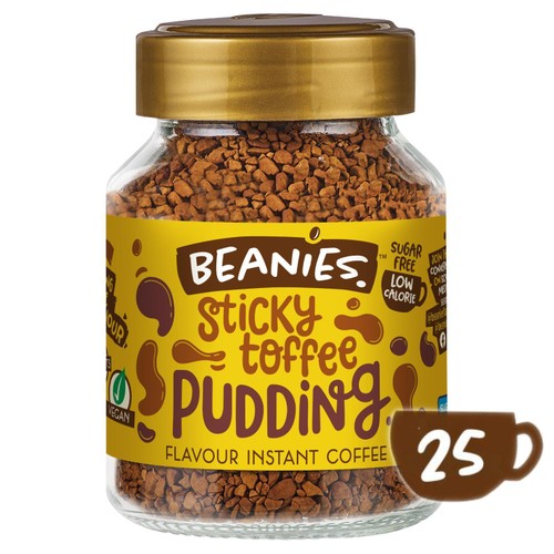 Beanies Sticky Toffee Pudding instant coffee 50g jar - British product