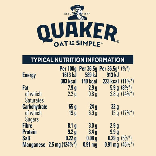 Quaker Oat So Simple Hazelnut Chocolate Porridge Cereal Sachets