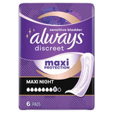 Always Discreet Ultimate Night Incontinence Pads 6 pack - British product