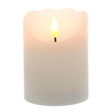 LED White & Cream Candle 10cm