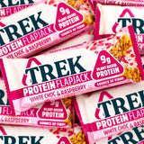 TREK White Chocolate Raspberry Protein Flapjacks 3 x 50g (British brand)
