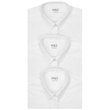 MS Girls Slim Fit Easy Iron School Blouses 6-7 Years White