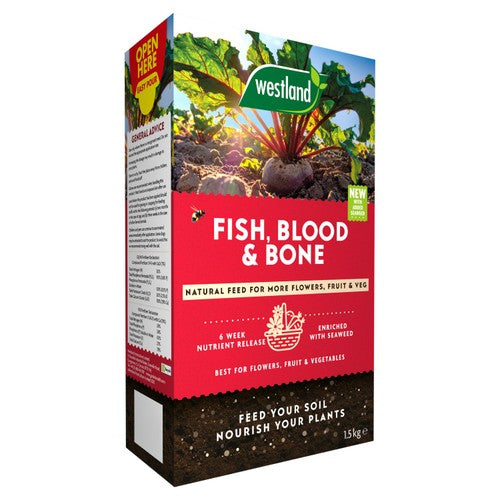 Westland Fish Blood and Bone All Purpose Plant Food 1.5kg (British brand)