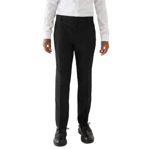 Skinny Leg School Trousers with Adjustable Hems, 8-9 Years, Black