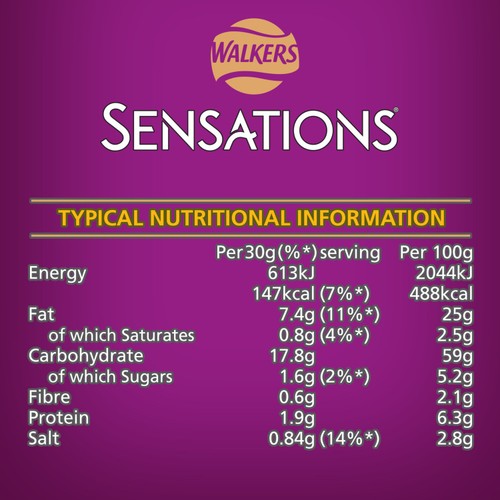 Walkers Sensations Mango Chilli Chutney Poppadoms 82.5g (British brand)
