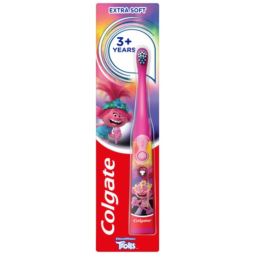 Colgate Kids Battery Toothbrush Extra Soft Trolls 3+ Years