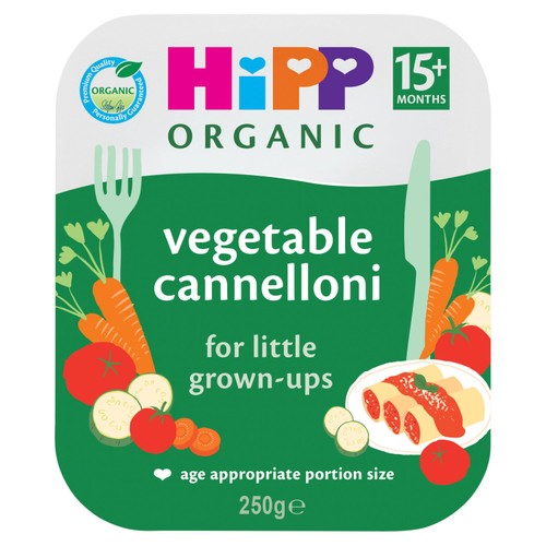 HiPP Organic Vegetable Cannelloni Toddler Tray Meal 15+ Months