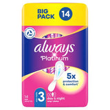 Always Platinum Day & Night (Size 3) Sanitary Towels With Wings