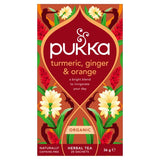 Pukka Turmeric Ginger Orange Tea x20 Home-Compostable Herbal Tea Bags