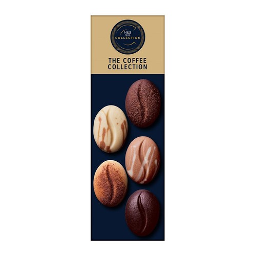 M&S coffee chocolate collection box of five chocolates - British product