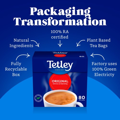Tetley Black Tea Bags 80 Bags (British brand)