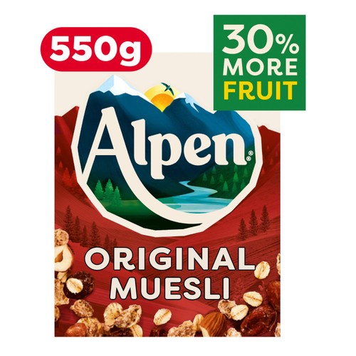 Original Muesli with Wholegrain Wheat Flakes, Rolled Oats, Nuts and Raisins 540g