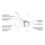 EzyDog Chest Plate Red Dog Harness Medium