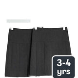 M&S 2Pk Pleated Skirt, 3-4 Years, Grey
