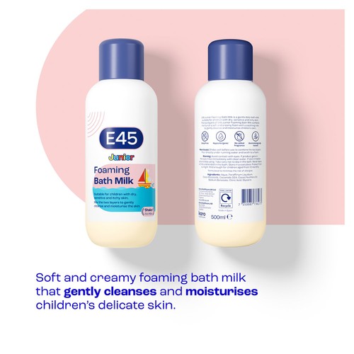 E45 Dermatological Junior Foaming Bubble Bath Milk - Baby Kids Wash