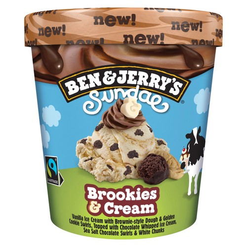 Ben Jerrys Sundae Brookies Cream Ice Cream Tub
