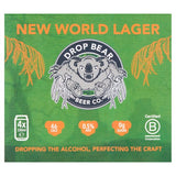 Drop Bear Beer New World Lager 4 pack 05 Alcohol-Free